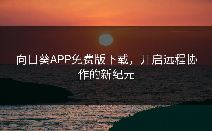 向日葵APP免费版下载，开启远程协作的新纪元